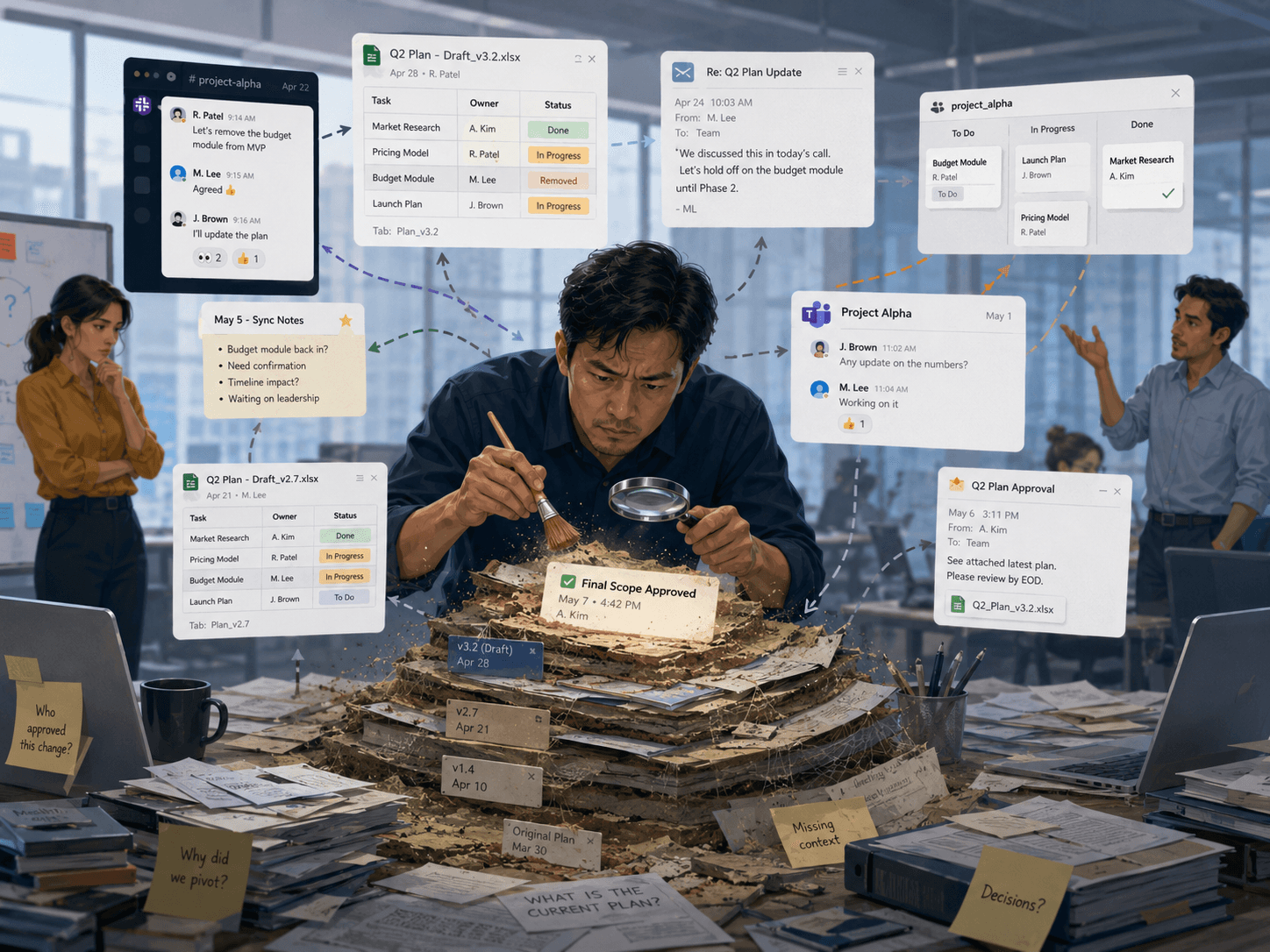 Supervisors play project archeologist